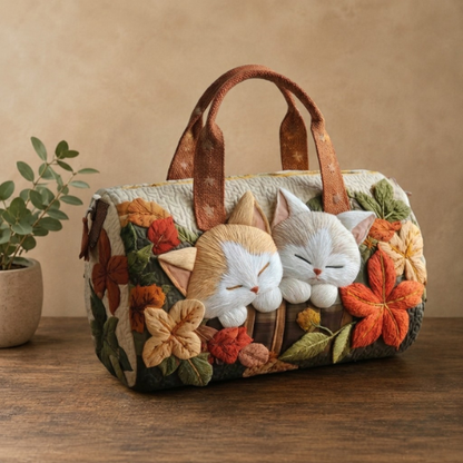 Quilted Cat Design Travel Bag
