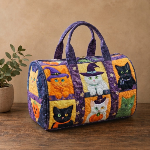 Quilted Cat Design Travel Bag